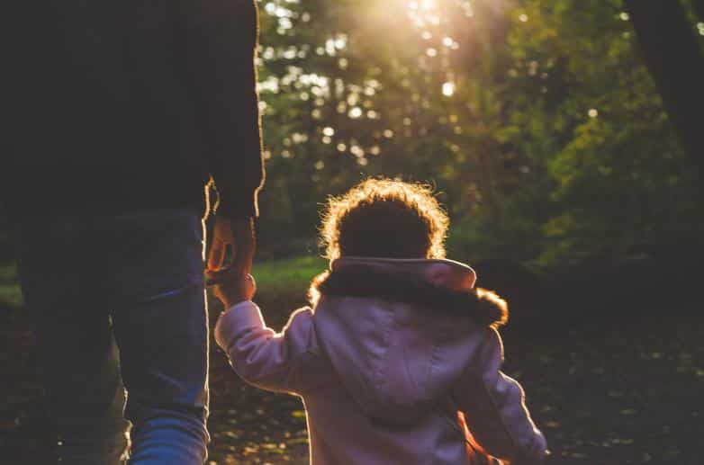 parent guiding son